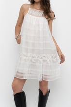 Load image into Gallery viewer, ZARA x White Cotton Embroidered Mini Dress (XS, S)