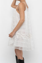 Load image into Gallery viewer, ZARA x White Cotton Embroidered Mini Dress (XS, S)