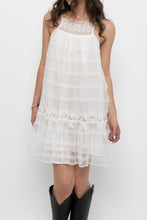 Load image into Gallery viewer, ZARA x White Cotton Embroidered Mini Dress (XS, S)