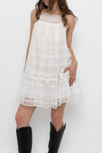 Load image into Gallery viewer, ZARA x White Cotton Embroidered Mini Dress (XS, S)