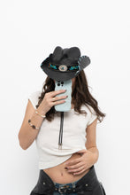 Load image into Gallery viewer, Vintage x Black, Teal Cowboy Hat