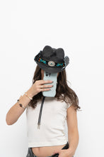 Load image into Gallery viewer, Vintage x Black, Teal Cowboy Hat