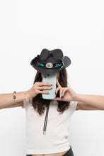 Load image into Gallery viewer, Vintage x Black, Teal Cowboy Hat