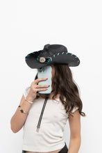 Load image into Gallery viewer, Vintage x Black, Teal Cowboy Hat