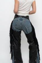 Load image into Gallery viewer, Vintage x Made in USA x HARLEY DAVIDSON Black Leather Concho Chaps (S)