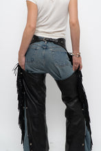 Load image into Gallery viewer, Vintage x Made in USA x HARLEY DAVIDSON Black Leather Concho Chaps (S)