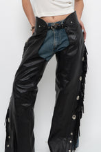 Load image into Gallery viewer, Vintage x Made in USA x HARLEY DAVIDSON Black Leather Concho Chaps (S)