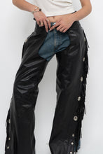 Load image into Gallery viewer, Vintage x Made in USA x HARLEY DAVIDSON Black Leather Concho Chaps (S)