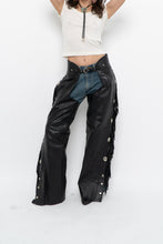 Load image into Gallery viewer, Vintage x Made in USA x HARLEY DAVIDSON Black Leather Concho Chaps (S)