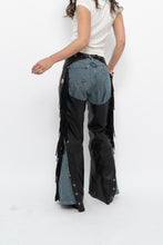 Load image into Gallery viewer, Vintage x Made in USA x HARLEY DAVIDSON Black Leather Concho Chaps (S)