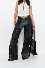 Load image into Gallery viewer, Vintage x Made in USA x HARLEY DAVIDSON Black Leather Concho Chaps (S)
