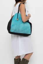 Load image into Gallery viewer, Vintage x Made in Italy x PULICATI Blue Pony Hair Leather Oversized Purse