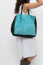 Load image into Gallery viewer, Vintage x Made in Italy x PULICATI Blue Pony Hair Leather Oversized Purse