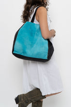 Load image into Gallery viewer, Vintage x Made in Italy x PULICATI Blue Pony Hair Leather Oversized Purse