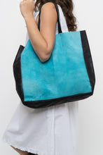 Load image into Gallery viewer, Vintage x Made in Italy x PULICATI Blue Pony Hair Leather Oversized Purse
