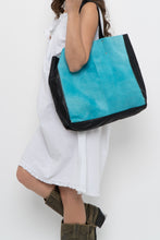 Load image into Gallery viewer, Vintage x Made in Italy x PULICATI Blue Pony Hair Leather Oversized Purse