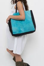 Load image into Gallery viewer, Vintage x Made in Italy x PULICATI Blue Pony Hair Leather Oversized Purse