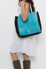 Load image into Gallery viewer, Vintage x Made in Italy x PULICATI Blue Pony Hair Leather Oversized Purse