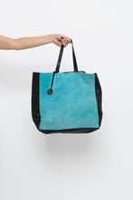 Load image into Gallery viewer, Vintage x Made in Italy x PULICATI Blue Pony Hair Leather Oversized Purse