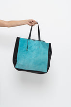 Load image into Gallery viewer, Vintage x Made in Italy x PULICATI Blue Pony Hair Leather Oversized Purse