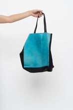 Load image into Gallery viewer, Vintage x Made in Italy x PULICATI Blue Pony Hair Leather Oversized Purse