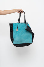 Load image into Gallery viewer, Vintage x Made in Italy x PULICATI Blue Pony Hair Leather Oversized Purse