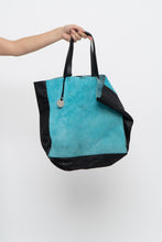Load image into Gallery viewer, Vintage x Made in Italy x PULICATI Blue Pony Hair Leather Oversized Purse