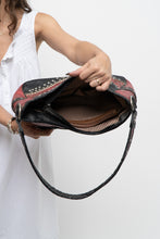 Load image into Gallery viewer, Vintage x Red, Black Rhinestone Leather Western Purse