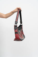 Load image into Gallery viewer, Vintage x Red, Black Rhinestone Leather Western Purse