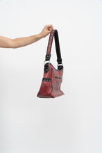 Load image into Gallery viewer, Vintage x Red, Black Rhinestone Leather Western Purse