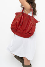 Load image into Gallery viewer, Vintage x Red Oversized Leather Studded Purse