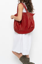 Load image into Gallery viewer, Vintage x Red Oversized Leather Studded Purse