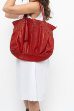 Load image into Gallery viewer, Vintage x Red Oversized Leather Studded Purse