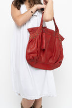 Load image into Gallery viewer, Vintage x Red Oversized Leather Studded Purse