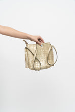 Load image into Gallery viewer, Vintage x Made in Texas x Cream Leather Pony Hair Rhinestone Purse