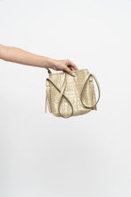 Load image into Gallery viewer, Vintage x Made in Texas x Cream Leather Pony Hair Rhinestone Purse