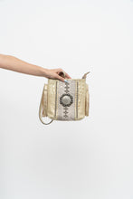 Load image into Gallery viewer, Vintage x Made in Texas x Cream Leather Pony Hair Rhinestone Purse