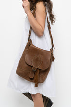 Load image into Gallery viewer, Vintage x ROOTS Brown Faded Leather Fringe Purse