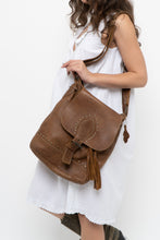 Load image into Gallery viewer, Vintage x ROOTS Brown Faded Leather Fringe Purse