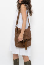 Load image into Gallery viewer, Vintage x ROOTS Brown Faded Leather Fringe Purse
