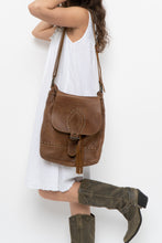Load image into Gallery viewer, Vintage x ROOTS Brown Faded Leather Fringe Purse