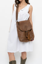 Load image into Gallery viewer, Vintage x ROOTS Brown Faded Leather Fringe Purse