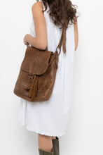 Load image into Gallery viewer, Vintage x ROOTS Brown Faded Leather Fringe Purse