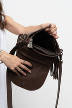 Load image into Gallery viewer, TRINITY RANCH x Pony Hair Fringe Leather Crossbody Purse