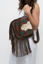 Load image into Gallery viewer, TRINITY RANCH x Pony Hair Fringe Leather Crossbody Purse