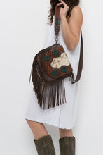 Load image into Gallery viewer, TRINITY RANCH x Pony Hair Fringe Leather Crossbody Purse