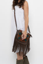 Load image into Gallery viewer, TRINITY RANCH x Pony Hair Fringe Leather Crossbody Purse