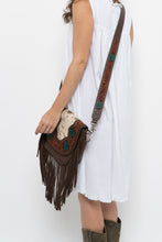 Load image into Gallery viewer, TRINITY RANCH x Pony Hair Fringe Leather Crossbody Purse