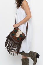 Load image into Gallery viewer, TRINITY RANCH x Pony Hair Fringe Leather Crossbody Purse