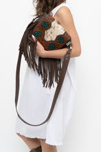 Load image into Gallery viewer, TRINITY RANCH x Pony Hair Fringe Leather Crossbody Purse
